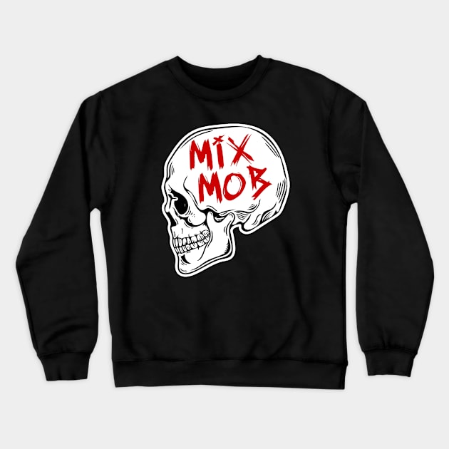 Mix Mob Skull (Red) Crewneck Sweatshirt by Mix Mob